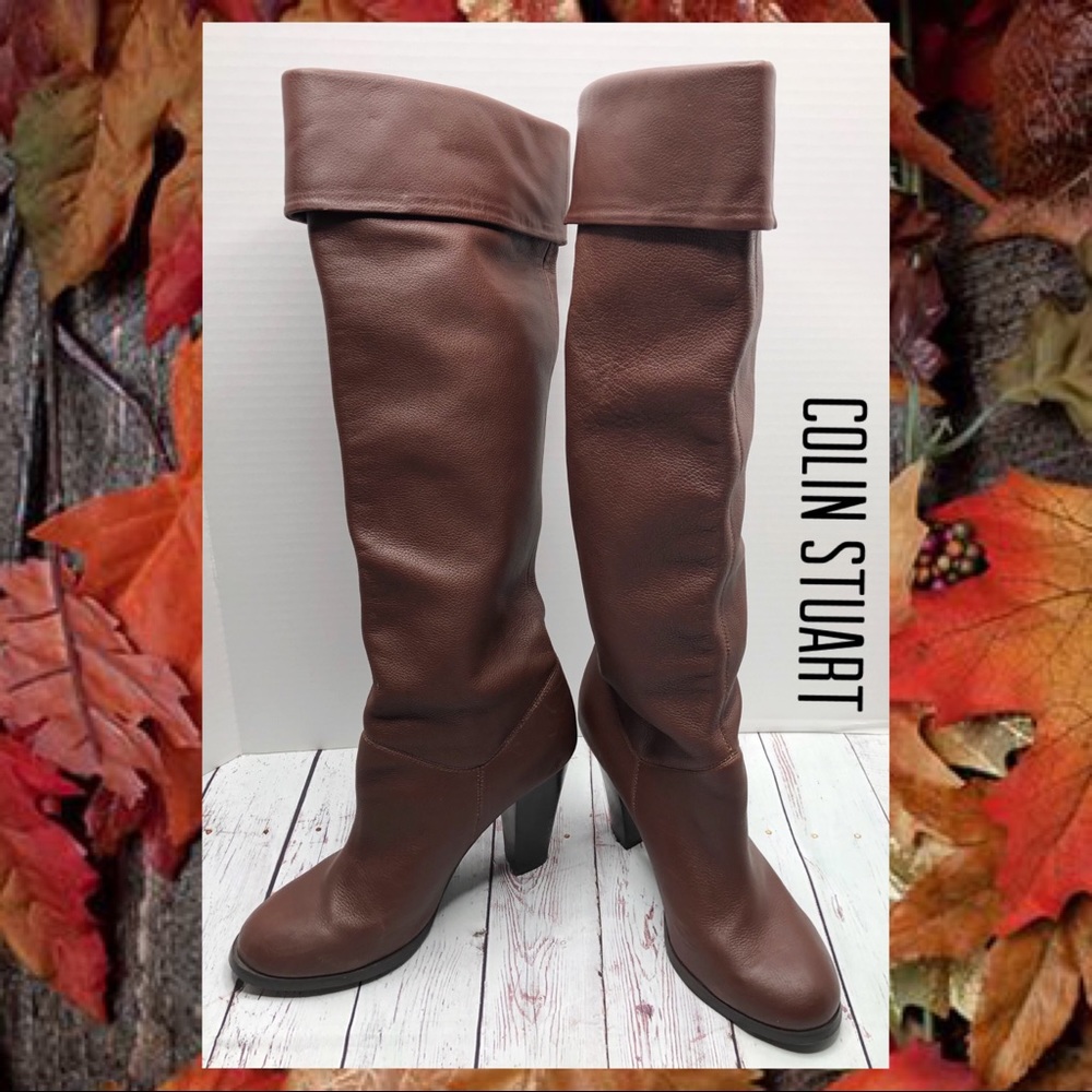 Colin Stuart Leather Riding Boots - Size 10
